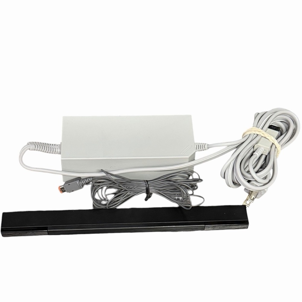 Nintendo Wii OEM Cord Bundle Power Supply And Sensor Bar Genuine Tested